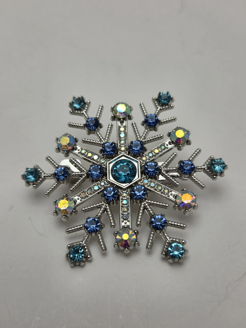 Christmas Brooch Set • Snowflake, Cat Pendant Brooch & Holiday Wreath